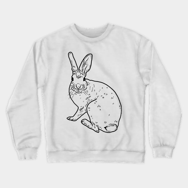 Rabbit Crewneck Sweatshirt by voidea